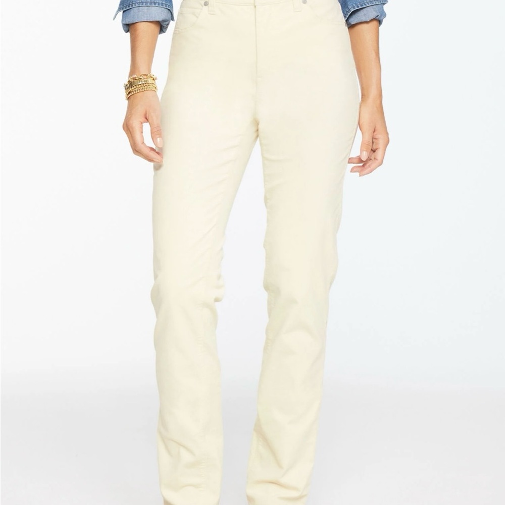 Talbots Women's Straight Leg Cream corduroy jeans